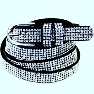 Black Rhinestone Belt
